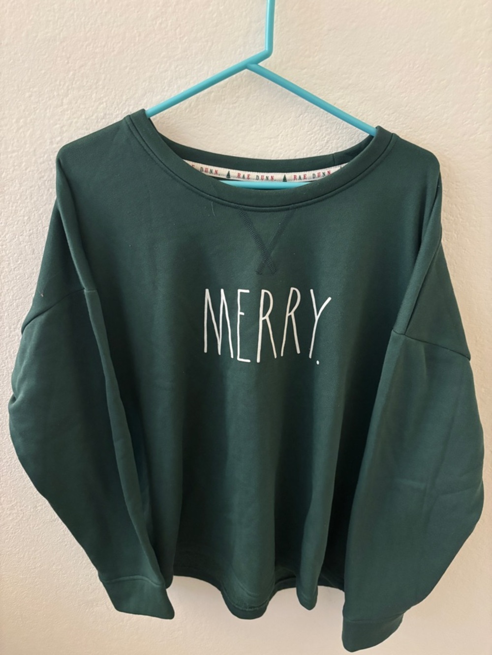 Rae Dunn Forest Green "MERRY." Sweatshirt
